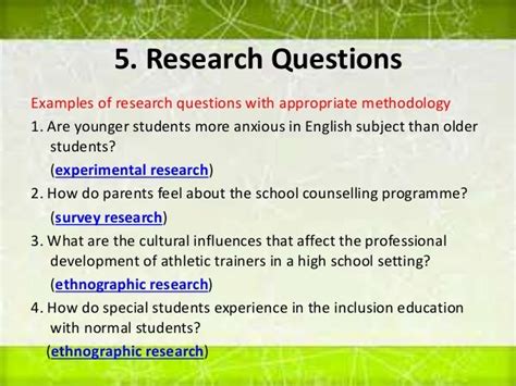 Examples Of Research Questions In Education | Bibliographic Management