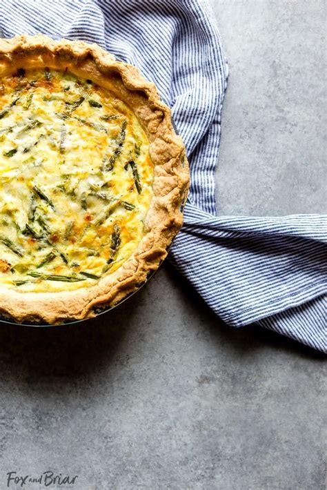 Crab, Asparagus and Leek Quiche Recipe - Fox and Briar