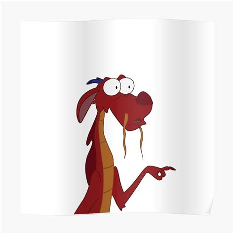 "Mushu Dragon" Poster for Sale by Littlebookobses | Redbubble