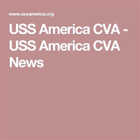 USS America CVA - USS America CVA News