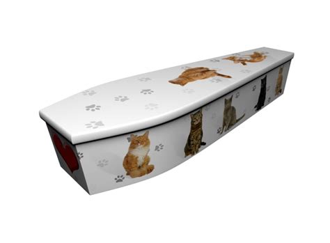 Wooden coffin - Cats with Heart - 4168 | Greenfield Coffins