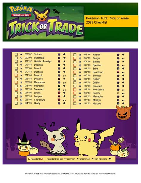 Pokemon Trick Or Trade 2024 Card List Price - Carma Cristal