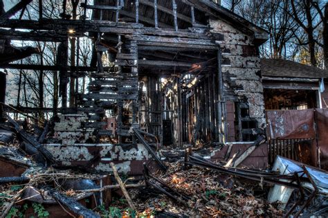 Burned down house | A burned down house in Glendale, MD righ… | Flickr