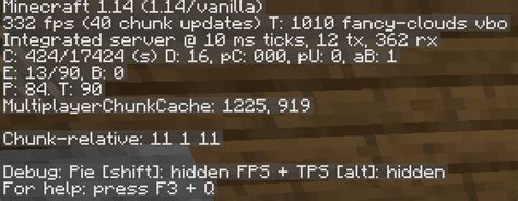 Coordinates not showing up on F3 (1.14) : r/Minecraft