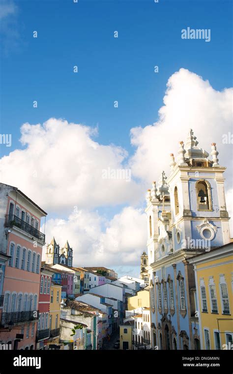 Historic city center of Pelourinho Salvador da Bahia Brazil features ...