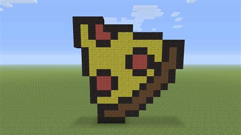 Minecraft Pixel Art - Pepperoni Pizza Slice - YouTube