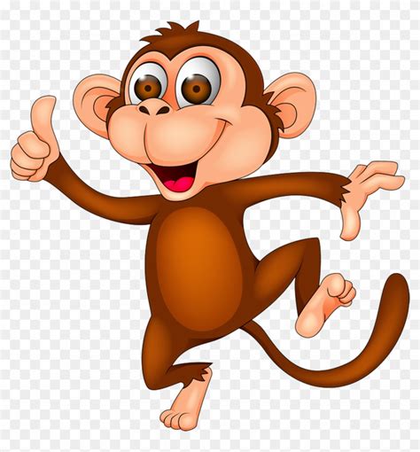 Monkey Cartoon Clip Art - Cartoon Monkey, HD Png Download - 5000x5000(#1464367) - PngFind