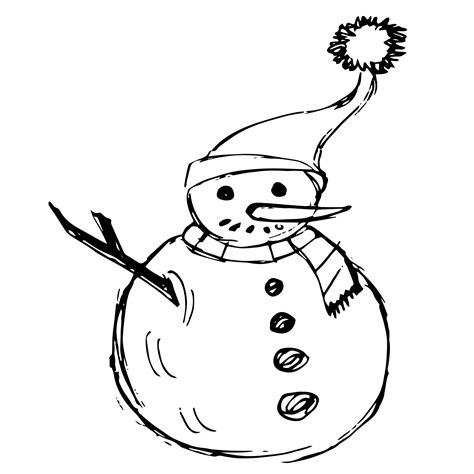 Snowman, Sketch, Element, Christmas Free Stock Photo - Public Domain ...