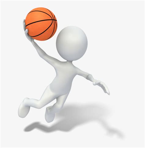 Basketball Stick Figure Slam Dunk Animation Clip Art - Basketball Stick Figure Transparent PNG ...