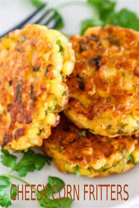 CHEESY CORN FRITTERS - happy cook