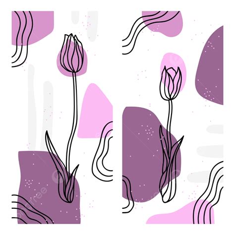 Pink Purple Abstract Vector PNG Images, Abstract Pink And Purple Shapes With Rose Line Art ...