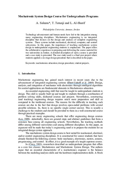 explain mechatronics design process