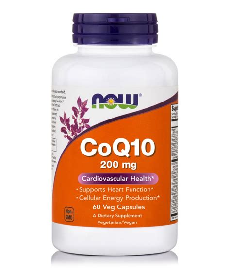 NOW FOODS COQ10 200 MG 60 VEG CAPSULES - 2pharmacy