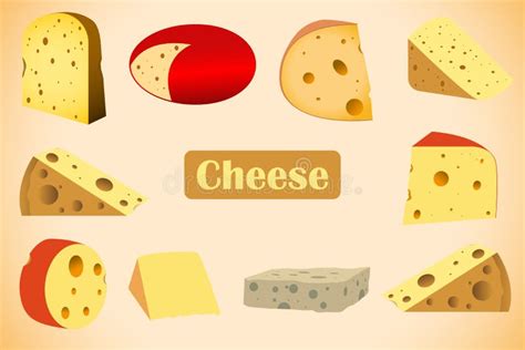 Beautiful Cheese Vector Design Art Stock Vector - Illustration of snack, collection: 106433390