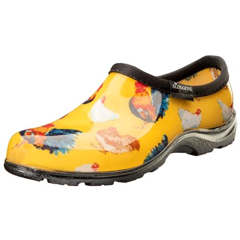 Sloggers Women's Chicken Print Yellow Waterproof Garden Shoes Size: 9 ...