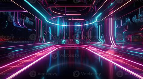 Digital futuristic ultraviolet wallpaper, abstract neon background ...