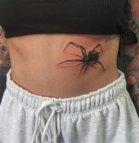 Spider Tattoo On Hip