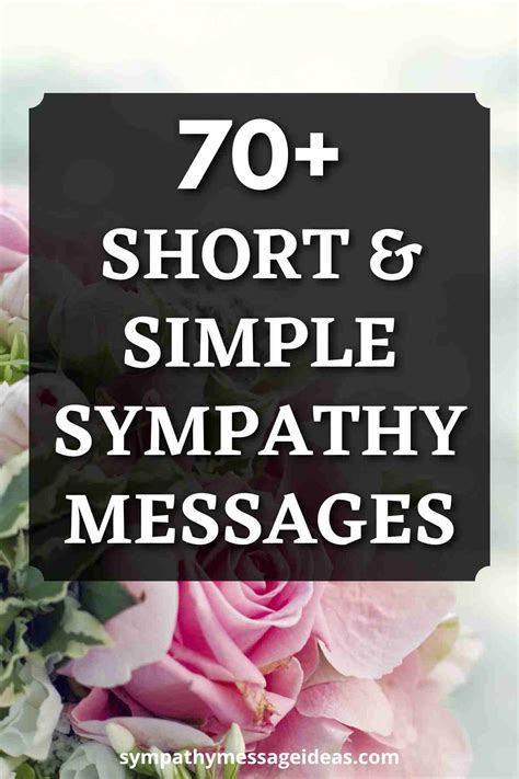 70+ Very Short and Simple Sympathy Messages - Sympathy Message Ideas