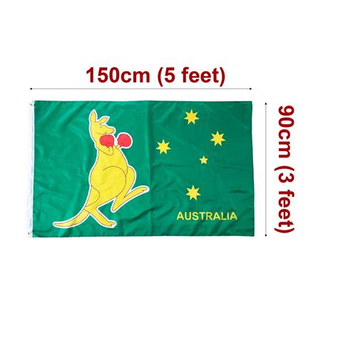 Australian Boxing Kangaroo Flag National Symbol Australia 90x150cm 3x5 ft Aussie | eBay