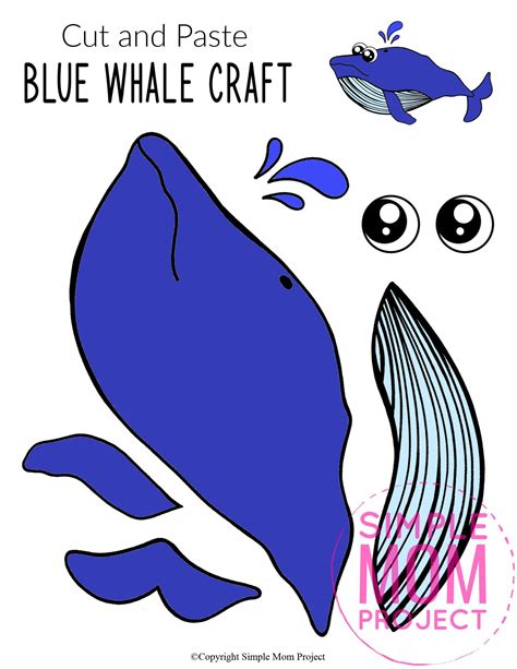 Easy DiY Blue Whale Craft for Kids with Free Whale Template