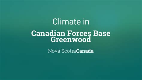 Climate & Weather Averages in Canadian Forces Base Greenwood, Nova ...