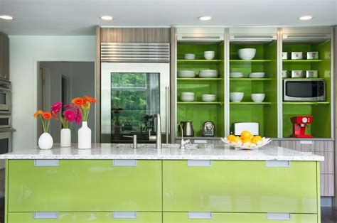 Kitchen of the Week: Bold Green and User Friendly in Connecticut ...