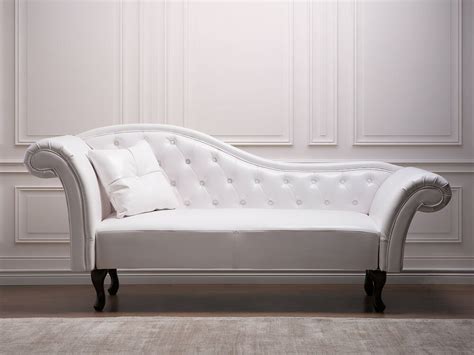 White Chaise Lounge Sofa