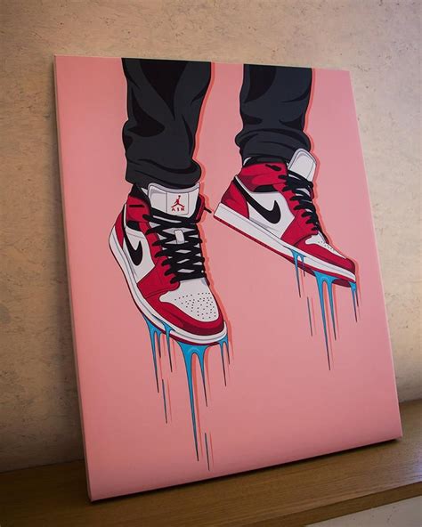 Nike Air Jordan sneaker canvas / wall art / nike trainer / | Etsy ...