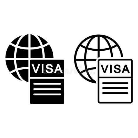 Visa Icon Vector Set. Travel Illustration Sign Collection. Immigration ...