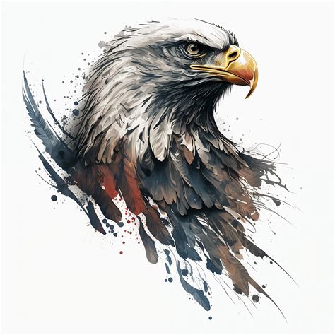 Eagle Tattoo Design White Background PNG File Download High Resolution - Etsy