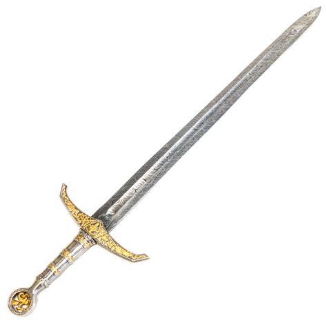 Longsword/ Bastard Sword- King's Sword- High Carbon Damascus Steel Sword- 42" - Battling Blades