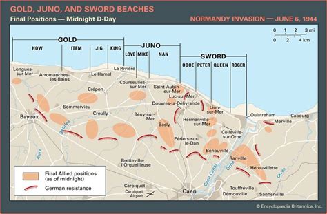 Juno Beach Normandy Map