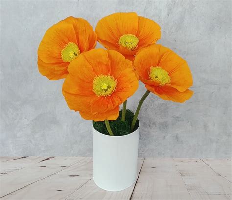 California poppy bouquet Orange poppy flower Poppy | Etsy