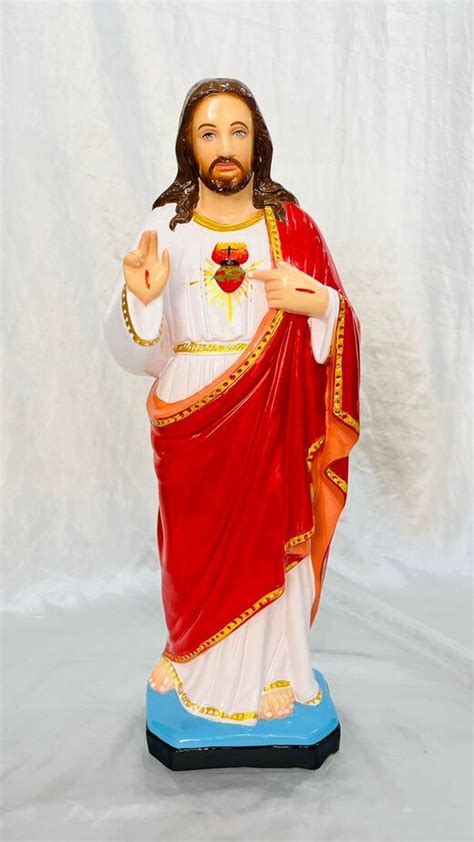 Shop Fiber Sacred Heart Jesus Statue