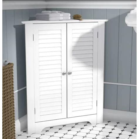 White Corner Cabinet - AptDeco