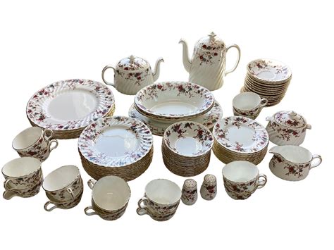 Lot - Minton "Ancestral" Bone China Dinnerware