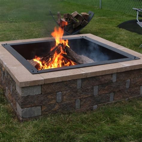 Sunnydaze 36 in Heavy-Duty Steel Above/In-Ground Square Fire Pit Rim Liner, 10 - King Soopers