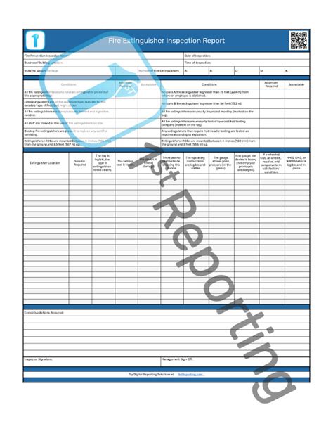 2025 Checklist for Fire Extinguisher Inspections - 1st Reporting