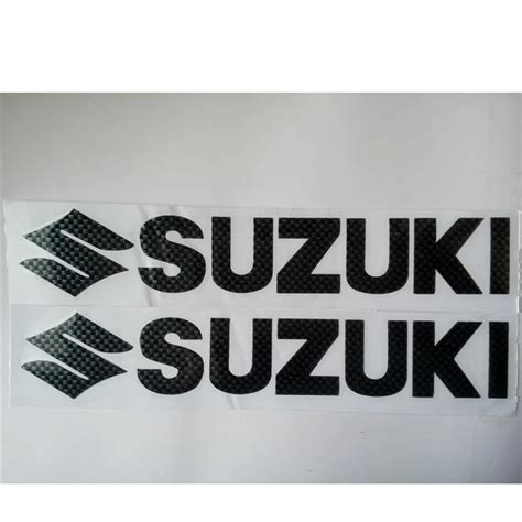 carbon fibre color motorcycle sticker for suzuki brand logo motorbike decoration black motocross ...