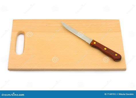 Knife And Chopping Board Stock Image - Image: 7149701