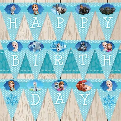 Disney Frozen Birthday Banner Printable Frozen Banner, Happy Birthday ...