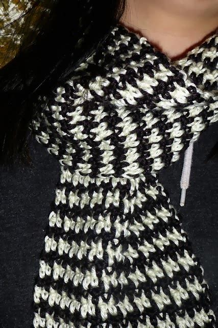 Winnie's Creative Corner: FO Friday - Houndstooth Crochet Scarf