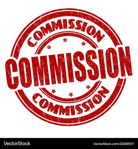 Commission sign or stamp Royalty Free Vector Image