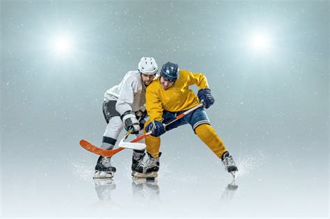 4K, Men, Hockey, Two, Uniform, Ice skate, Ice rink, Helmet, HD ...