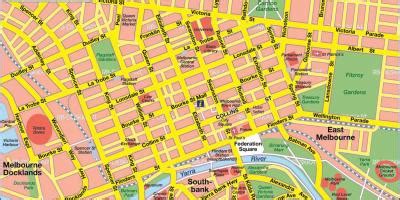 Melbourne city centre map - Melbourne map centre (Australia)