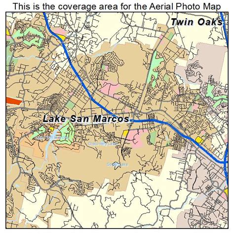 Aerial Photography Map of San Marcos, CA California