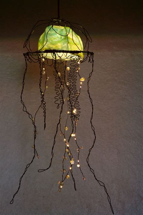 Jellyfish hanging light sculpture | Jellyfish lights diy hanging lamps, Hanging lights ...