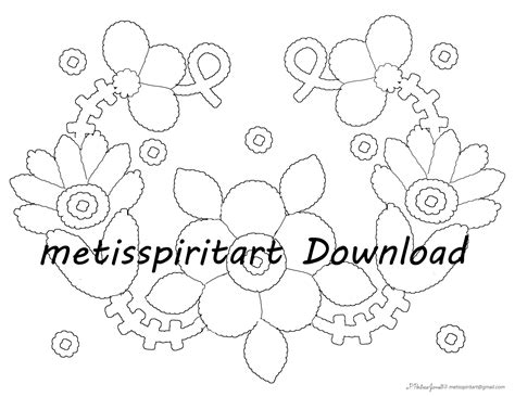 Metis Dot Art Flower Template Download - Metis Spirit Art & Design