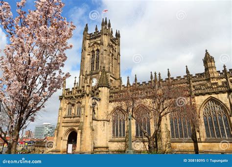 Manchester Cathedral stock image. Image of vintage, manchester - 30818095