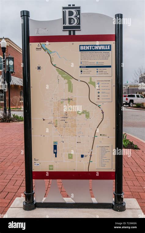 downtown bentonville map Stock Photo - Alamy